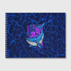 Альбом для рисования с принтом Кит мечтатель The dreamer в Петрозаводске, 100% бумага
 | матовая бумага, плотность 200 мг. | the dreamer | вода | волны | кит | мечта | мечтатель | море | океан | подводный мир | рыба