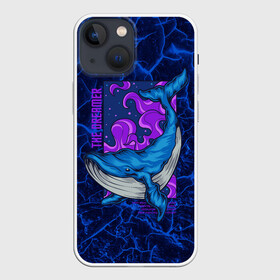 Чехол для iPhone 13 mini с принтом Кит мечтатель The dreamer в Петрозаводске,  |  | the dreamer | вода | волны | кит | мечта | мечтатель | море | океан | подводный мир | рыба