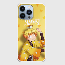 Чехол для iPhone 13 Pro с принтом Zenitsu Agatsuma Kimetsu no Yaiba в Петрозаводске,  |  | Тематика изображения на принте: demon slayer | kamado | kimetsu no yaiba | nezuko | tanjiro | аниме | гию томиока | зеницу агацума | иноске хашибира | камадо | клинок | корзинная девочка | манга | музан кибуцуджи | незуко | рассекающий демонов | танджиро