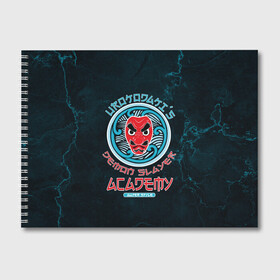 Альбом для рисования с принтом Demon Slayer ACADEMY в Петрозаводске, 100% бумага
 | матовая бумага, плотность 200 мг. | demon slayer | kamado | kimetsu no yaiba | nezuko | tanjiro | аниме | гию томиока | зеницу агацума | иноске хашибира | камадо | клинок | корзинная девочка | манга | музан кибуцуджи | незуко | рассекающий демонов | танджиро