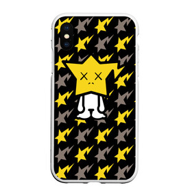 Чехол для iPhone XS Max матовый с принтом ChibiStar в Петрозаводске, Силикон | Область печати: задняя сторона чехла, без боковых панелей | bape | bape kids | бренд | звезды | мода | паттерн | япония