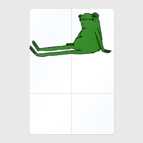 Магнитный плакат 2Х3 с принтом Лягушка приуныла в Петрозаводске, Полимерный материал с магнитным слоем | 6 деталей размером 9*9 см | лягушка жаба тучный жаб приуныла растроиная лягух сидит