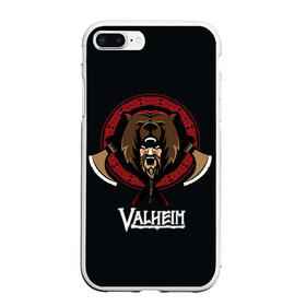 Чехол для iPhone 7Plus/8 Plus матовый с принтом Valheim Viking Bear в Петрозаводске, Силикон | Область печати: задняя сторона чехла, без боковых панелей | fantasy | mmo | valheim | valve | валхейм | вальхейм | викинги | выживалка | игра | королевская битва | ммо | ролевая игра | фэнтази