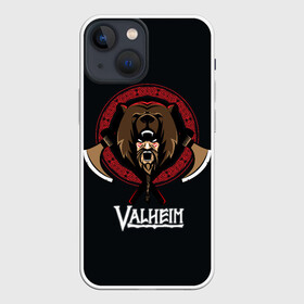 Чехол для iPhone 13 mini с принтом Valheim Viking Bear в Петрозаводске,  |  | fantasy | mmo | valheim | valve | валхейм | вальхейм | викинги | выживалка | игра | королевская битва | ммо | ролевая игра | фэнтази