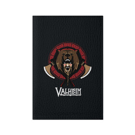 Обложка для паспорта матовая кожа с принтом Valheim Viking Bear в Петрозаводске, натуральная матовая кожа | размер 19,3 х 13,7 см; прозрачные пластиковые крепления | fantasy | mmo | valheim | valve | валхейм | вальхейм | викинги | выживалка | игра | королевская битва | ммо | ролевая игра | фэнтази