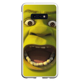 Чехол для Samsung S10E с принтом Shrek Шрек в Петрозаводске, Силикон | Область печати: задняя сторона чехла, без боковых панелей | Тематика изображения на принте: 20 | 4к | boots | cat | donkey | fiona | green | in | me | meme | memes | once | shrek | somebody | told | в | зеленый | кот | лет | мем | мемы | мульт | мультфильм | огр | огры | осел | сапогах | фиона | шрек