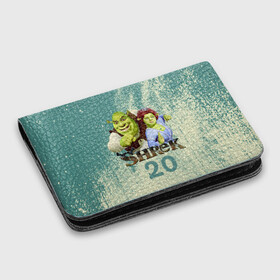 Картхолдер с принтом с принтом Shrek в Петрозаводске, натуральная матовая кожа | размер 7,3 х 10 см; кардхолдер имеет 4 кармана для карт; | dreamworks | shrek | арт | лого | мультфильм | постер | шрек