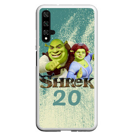 Чехол для Honor 20 с принтом Shrek в Петрозаводске, Силикон | Область печати: задняя сторона чехла, без боковых панелей | Тематика изображения на принте: dreamworks | shrek | арт | лого | мультфильм | постер | шрек