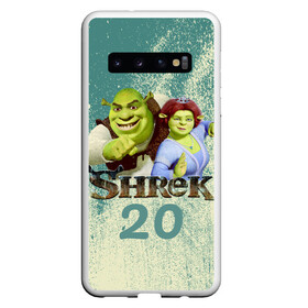 Чехол для Samsung Galaxy S10 с принтом Shrek в Петрозаводске, Силикон | Область печати: задняя сторона чехла, без боковых панелей | Тематика изображения на принте: dreamworks | shrek | арт | лого | мультфильм | постер | шрек