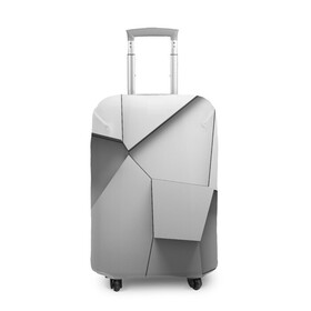 Чехол для чемодана 3D с принтом Слом плитки в Петрозаводске, 86% полиэфир, 14% спандекс | двустороннее нанесение принта, прорези для ручек и колес | абстракция | геометрия | объем | плитка | слом