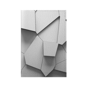 Обложка для паспорта матовая кожа с принтом Слом плитки в Петрозаводске, натуральная матовая кожа | размер 19,3 х 13,7 см; прозрачные пластиковые крепления | абстракция | геометрия | объем | плитка | слом