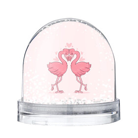 Снежный шар с принтом Влюбленные Фламинго в Петрозаводске, Пластик | Изображение внутри шара печатается на глянцевой фотобумаге с двух сторон | love | влюбленные фламинго | любовь | птицы | сердечки