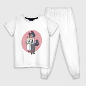 Детская пижама хлопок с принтом Бистарс - любовь в Петрозаводске, 100% хлопок |  брюки и футболка прямого кроя, без карманов, на брюках мягкая резинка на поясе и по низу штанин
 | anime | beastars | аниме | анимэ | биастарс | бистар | большой серый волк | легоси | хару