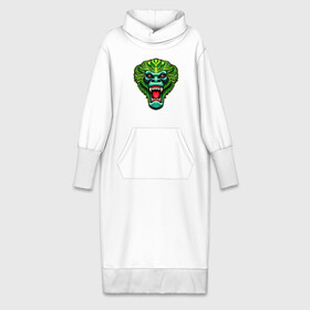 Платье удлиненное хлопок с принтом Злая зеленая обезьяна в Петрозаводске,  |  | агрессия | зеленая | злая | зубы | обезьяна | оскал