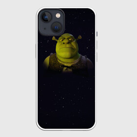 Чехол для iPhone 13 с принтом Злой Шрек в Петрозаводске,  |  | cry | evil | shrek | великан | звезды | злой | кричит | мемы | мультик | мультфильм | небо | огр | очки | прикол | шрек