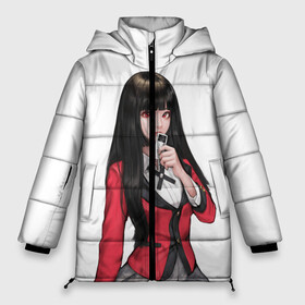 Женская зимняя куртка Oversize с принтом Jabami Yumeko (Kakegurui) в Петрозаводске, верх — 100% полиэстер; подкладка — 100% полиэстер; утеплитель — 100% полиэстер | длина ниже бедра, силуэт Оверсайз. Есть воротник-стойка, отстегивающийся капюшон и ветрозащитная планка. 

Боковые карманы с листочкой на кнопках и внутренний карман на молнии | ahegao | girl | girls | jabami | japan | kakegurui | senpai | waifu | yumeko | азарт | аниме | ахегао | безумный | вайфу | девушка | джабами | игра | карта | карты | манга | семпай | сенпай | тян | тяночка | юмэко | япония