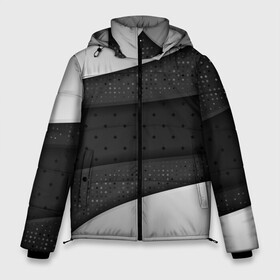 Мужская зимняя куртка 3D с принтом 3D luxury style silver black в Петрозаводске, верх — 100% полиэстер; подкладка — 100% полиэстер; утеплитель — 100% полиэстер | длина ниже бедра, свободный силуэт Оверсайз. Есть воротник-стойка, отстегивающийся капюшон и ветрозащитная планка. 

Боковые карманы с листочкой на кнопках и внутренний карман на молнии. | Тематика изображения на принте: luxury | versace | vip | абстракция | версаче | вип | паттерн | роскошь | текстуры
