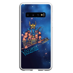 Чехол для Samsung Galaxy S10 с принтом Valheim викинг с синей бородой в Петрозаводске, Силикон | Область печати: задняя сторона чехла, без боковых панелей | Тематика изображения на принте: fantasy | mmo | valheim | valve | валхейм | вальхейм | викинги | выживалка | игра | королевская битва | ммо | ролевая игра | фэнтази