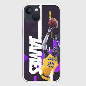 Чехол для iPhone 13 с принтом Леброн в Петрозаводске,  |  | basketball | lakers | lebron | media | nba | toplanding | баскетболл | леброн | лейкерс | лого баскетбольных клубов | лос анджелес | нба