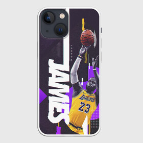 Чехол для iPhone 13 mini с принтом Леброн в Петрозаводске,  |  | basketball | lakers | lebron | media | nba | toplanding | баскетболл | леброн | лейкерс | лого баскетбольных клубов | лос анджелес | нба