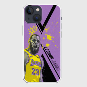 Чехол для iPhone 13 mini с принтом леброн джеймс в Петрозаводске,  |  | basketball | lakers | lebron | media | nba | toplanding | баскетболл | леброн | лейкерс | лого баскетбольных клубов | лос анджелес | нба