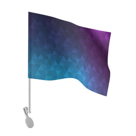 Флаг для автомобиля с принтом BASTERIA в Петрозаводске, 100% полиэстер | Размер: 30*21 см | abstract | геометрия | градиент | треугольники | фиолетовый
