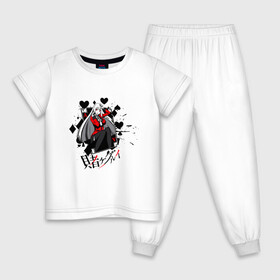 Детская пижама хлопок с принтом Yumeko Jabami в Петрозаводске, 100% хлопок |  брюки и футболка прямого кроя, без карманов, на брюках мягкая резинка на поясе и по низу штанин
 | kakegurui | аниме | арт | безумный азарт | графика