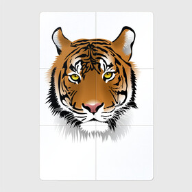 Магнитный плакат 2Х3 с принтом Тигр в Петрозаводске, Полимерный материал с магнитным слоем | 6 деталей размером 9*9 см | animal | cheetah | forest animal | hunter | tiger | wild animal | гепард | дикое животное | животное | лесное животное | охотник | тигр