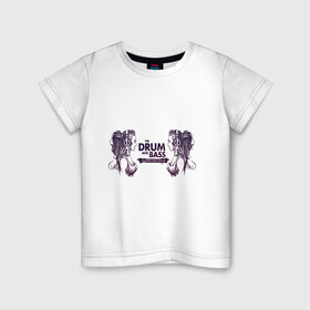 Детская футболка хлопок с принтом Девушки Drum and Bass в Петрозаводске, 100% хлопок | круглый вырез горловины, полуприлегающий силуэт, длина до линии бедер | drum | андроид | девушки | меломаны | музыка | набросок | наушники | рисунок | эскиз