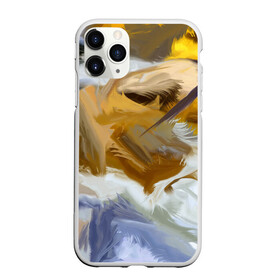 Чехол для iPhone 11 Pro Max матовый с принтом FET в Петрозаводске, Силикон |  | Тематика изображения на принте: abstract | feathers | абстракция | желтое | мазки | перья