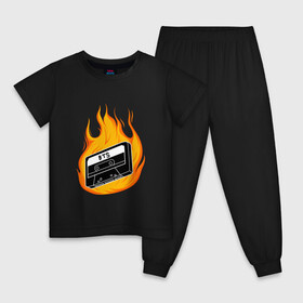 Детская пижама хлопок с принтом BTS FIRE БТС ОГОНЬ в Петрозаводске, 100% хлопок |  брюки и футболка прямого кроя, без карманов, на брюках мягкая резинка на поясе и по низу штанин
 | army | bangtan boys | bt21 | bts | bts stickers | chimmy | cooky | k pop | koya | mang | monster | rap monster | rapmon | rj | rm | shooky | tata | van | бтс | ви | джей хоуп | джонгук | кейпоп | реп монстр | стикеры bts | сюга | чимин | чин