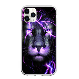 Чехол для iPhone 11 Pro матовый с принтом НЕОНОВЫЙ ЛЕВ NEON LION в Петрозаводске, Силикон |  | lion | neon | голова | гроза | дикая кошка | животные | кот | кошка | лев | молния | неон | тигр | хищник