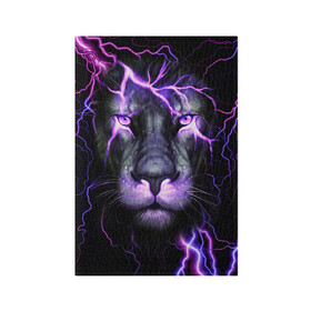 Обложка для паспорта матовая кожа с принтом НЕОНОВЫЙ ЛЕВ  NEON LION в Петрозаводске, натуральная матовая кожа | размер 19,3 х 13,7 см; прозрачные пластиковые крепления | Тематика изображения на принте: lion | neon | голова | гроза | дикая кошка | животные | кот | кошка | лев | молния | неон | тигр | хищник
