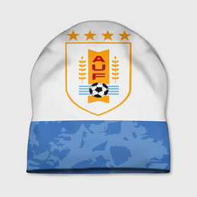 Шапка 3D с принтом Сборная Уругвая в Петрозаводске, 100% полиэстер | универсальный размер, печать по всей поверхности изделия | кавани | португалия | россия | спорт | суарес | уругвай | футбол | чемпионат мира | чемпионат мира по футболу | чм | эдинсон кавани