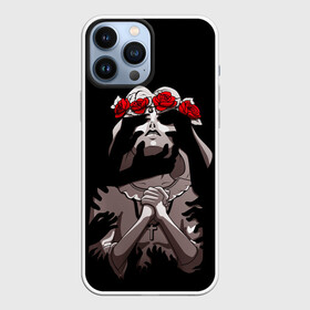 Чехол для iPhone 13 Pro Max с принтом МОЛИТВА И ДЕМОНЫ в Петрозаводске,  |  | black | demons | evil | girl | hand | rose | девушка | демоны | дьявол | зло | искушение | крест | молитва | розы | руки | святая