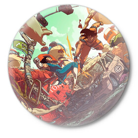 Значок с принтом Dragon ball Fight в Петрозаводске,  металл | круглая форма, металлическая застежка в виде булавки | anime | dragon ball | аниме | анимэ | драгон бал | дрэгон бол | жемчуг дракона | сон гоку