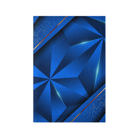Обложка для паспорта матовая кожа с принтом 3D абстрактные фигуры BLUE в Петрозаводске, натуральная матовая кожа | размер 19,3 х 13,7 см; прозрачные пластиковые крепления | Тематика изображения на принте: 3d | 3д | luxury | versace | vip | абстракция | блеск | блестки | версаче | вип | паттерн | роскошь | соты | текстуры