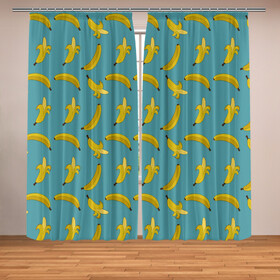 Фотошторы с принтом Бананы | Мятная в Петрозаводске, Блэкаут (светозащита 90%) / Габардин (светозащита 40% | 2 полотна шириной по 145 см; Высота 200-300 см; Крепление: шторная лента (на крючки); | pattern | textures | tnt | абстракция | бананабум | бананы | ветки | взрыв | геометрия | градиент | дождь | заливка | обезьяна | паттерны | пиксели | пикси | продукты | текстура | текстуры | тнт | фигуры | фон