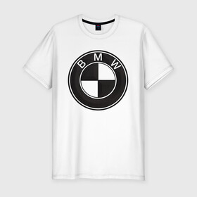 Мужская футболка хлопок Slim с принтом BMW LOGO CARBON в Петрозаводске, 92% хлопок, 8% лайкра | приталенный силуэт, круглый вырез ворота, длина до линии бедра, короткий рукав | bmw | абстракция | авто | автомобиль | бмв | карбон | лого | логотип | машина | скорость