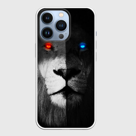 Чехол для iPhone 13 Pro с принтом ЛЕВ   НЕОНОВЫЕ ГЛАЗА в Петрозаводске,  |  | lion | neon | глаза | голова | дикая кошка | животные | кот | кошка | лев | неон | светящиеся глаза | тигр | хищник