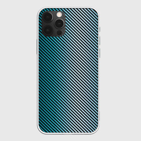 Чехол для iPhone 12 Pro Max с принтом Carbon Blue в Петрозаводске, Силикон |  | carbon | fiber | kevlar | карбон | кевлар | металл