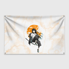 Флаг-баннер с принтом Муичиро Токито Kimetsu no Yaiba в Петрозаводске, 100% полиэстер | размер 67 х 109 см, плотность ткани — 95 г/м2; по краям флага есть четыре люверса для крепления | demon slayer | kamado | kimetsu no yaiba | nezuko | tanjiro | аниме | гию томиока | зеницу агацума | иноске хашибира | камадо | клинок | корзинная девочка | манга | музан кибуцуджи | незуко | рассекающий демонов | танджиро