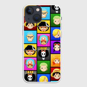 Чехол для iPhone 13 mini с принтом ONE PIECE   ВАН ПИС   ГЕРОИ в Петрозаводске,  |  | anime | heroes | one piece | pattern | skull | wanted | аниме | ван пис | герои | манга | мультфильм | персонажи. | розыск | скелет | узор | череп | японская анимация