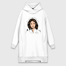 Платье-худи хлопок с принтом Медсестра | Nurse (Z) в Петрозаводске,  |  | health worker | hospital attendant | medic | nurse | nursing | бикса | врач | доктор | медицина | медицинская сестра | медицинский персонал | медичка | медработник | медсестра | палатная | санитарка | фельдшер