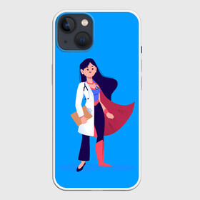 Чехол для iPhone 13 с принтом Медсестра | Super Nurse (Z) в Петрозаводске,  |  | health worker | hospital attendant | medic | nurse | nursing | super nurse | бикса | врач | доктор | медицина | медицинская сестра | медицинский персонал | медичка | медработник | медсестра | палатная | санитарка | супер медик