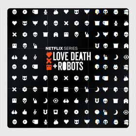 Магнитный плакат 3Х3 с принтом LOVE DEATH + ROBOTS $$$ в Петрозаводске, Полимерный материал с магнитным слоем | 9 деталей размером 9*9 см | love death + robots | love death + robots print | netflix | robots | tv series | лого love death + robots | любовь | надпись love death + robots | принт love death + robots | роботы | сериал