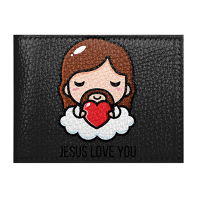 Обложка для студенческого билета с принтом Иисус любит тебя в Петрозаводске, натуральная кожа | Размер: 11*8 см; Печать на всей внешней стороне | Тематика изображения на принте: доброта | иисус | любовь | молитва | облако | пасха