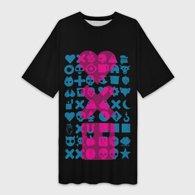 Платье-футболка 3D с принтом Любовь. Смерть. Роботы в Петрозаводске,  |  | Тематика изображения на принте: death | heart | ldr | logo | love | netflix | robots | smile | анимация | кино | лого | лср | любовь | нетфликс | роботы | сердце | сериал | смайл | смайлик
