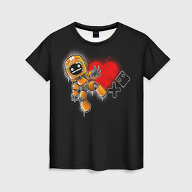 Женская футболка 3D с принтом K-VRC | Love Death and Robots в Петрозаводске, 100% полиэфир ( синтетическое хлопкоподобное полотно) | прямой крой, круглый вырез горловины, длина до линии бедер | death | heart | hearts | k vrc | ldr | logo | love | netflix | robots | smile | анимация | кино | лого | лср | любовь | нетфликс | роботы | сердце | сериал | смайл | смайлик