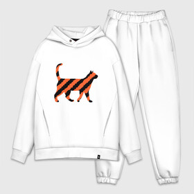 Мужской костюм хлопок OVERSIZE с принтом Black Orange Cat в Петрозаводске,  |  | animal | cat | cute | kitty | meow | друг | животные | киска | китти | кот | котенок | котик | котэ | кошечка | кошка | милый | мур | мяу | питомец | тигр